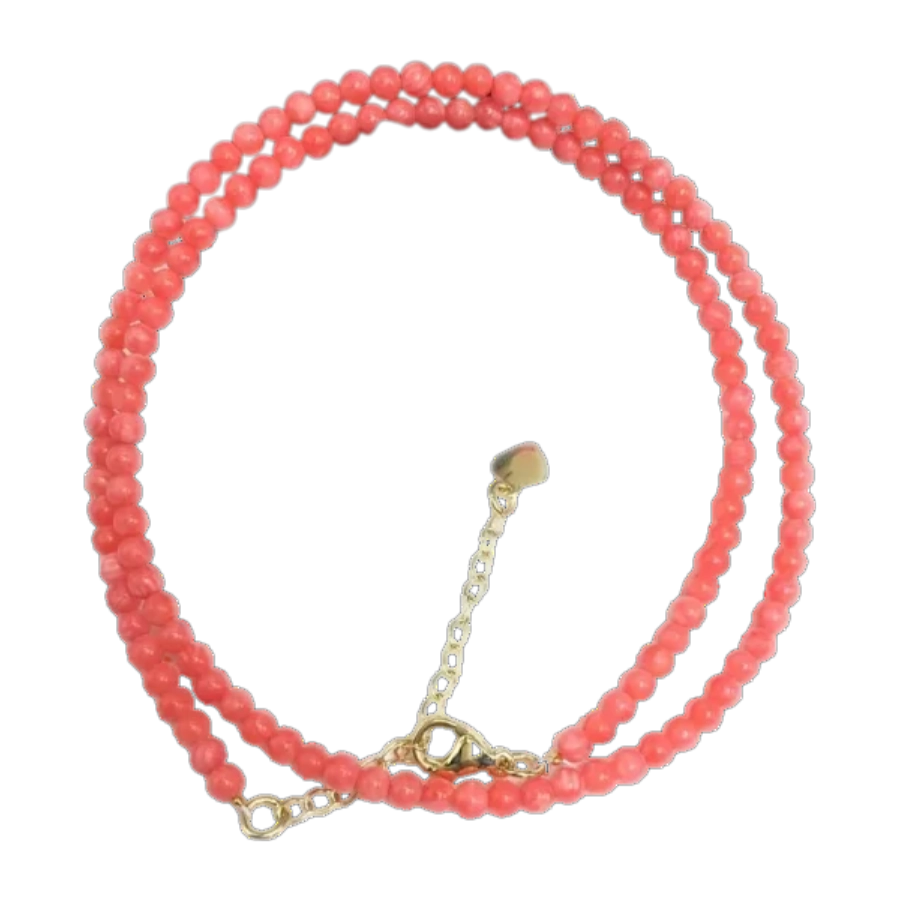 Collier corail perle rose - Corail rose
