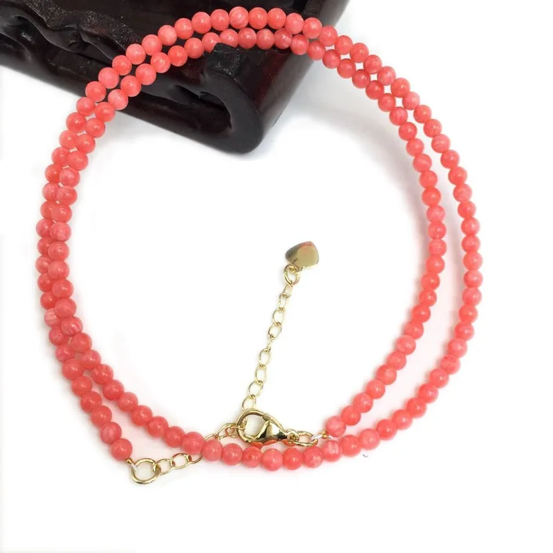 Collier corail perle rose