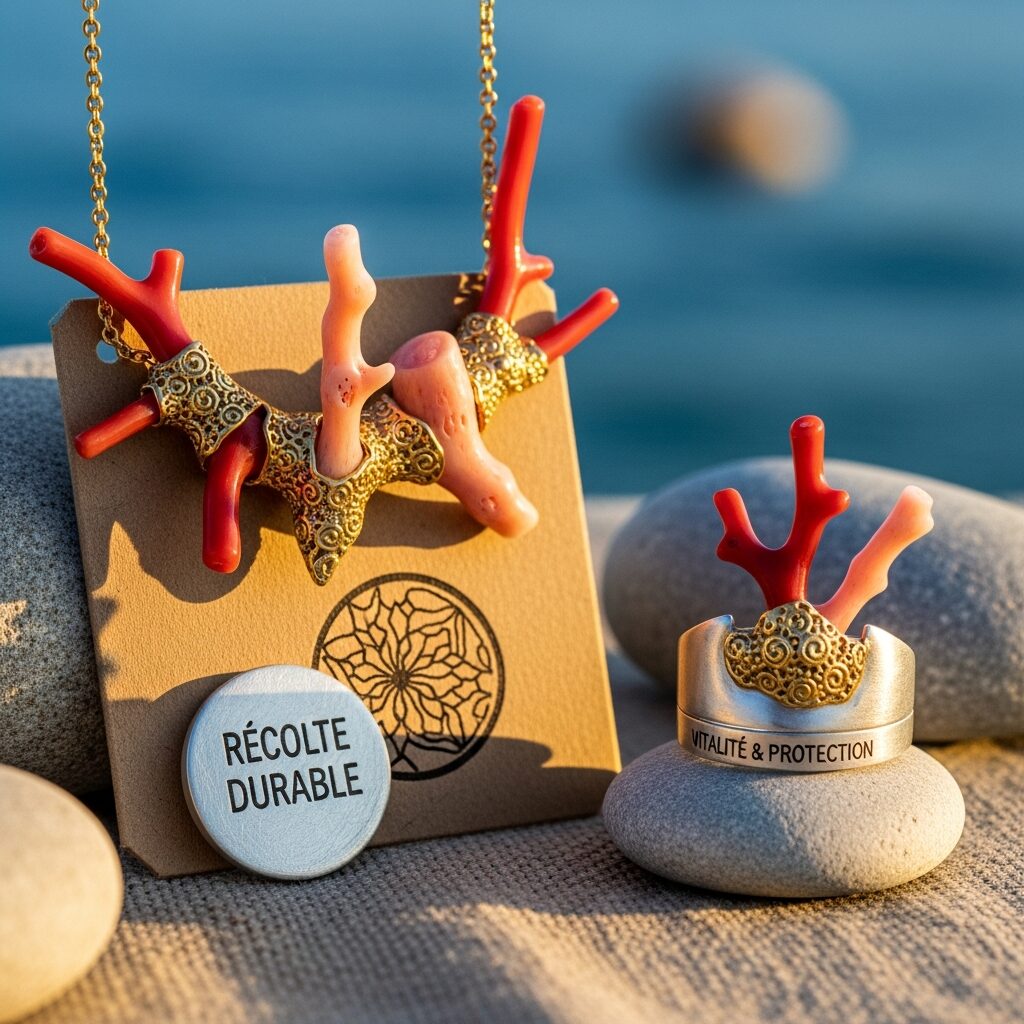 Bijoux corail corse: des pièces raffinées qui célèbrent la Méditerranée et son trésor vivant. Corail rouge, rose ou bambou, montures éthiques et conseils d’entretien. Portez une légende de vitalité et de protection, tout en respectant l’océan.