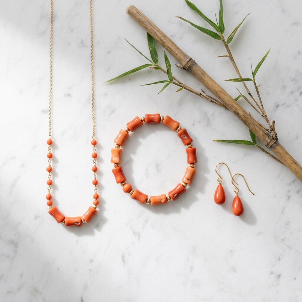 Corail bambou : signification et symbolique en bijouterie - illustration