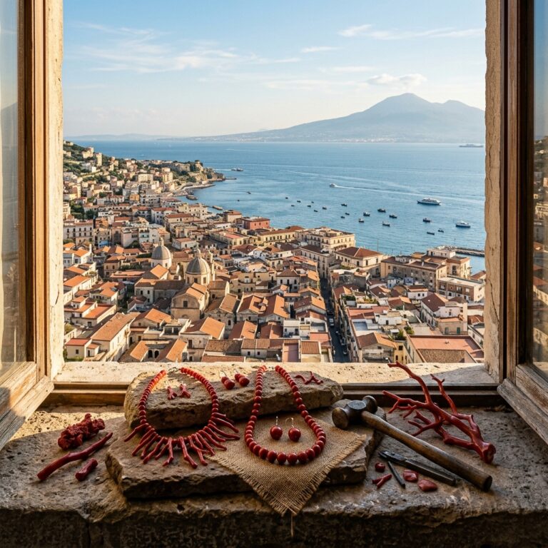 Torre del greco : capitale italienne du corail - illustration