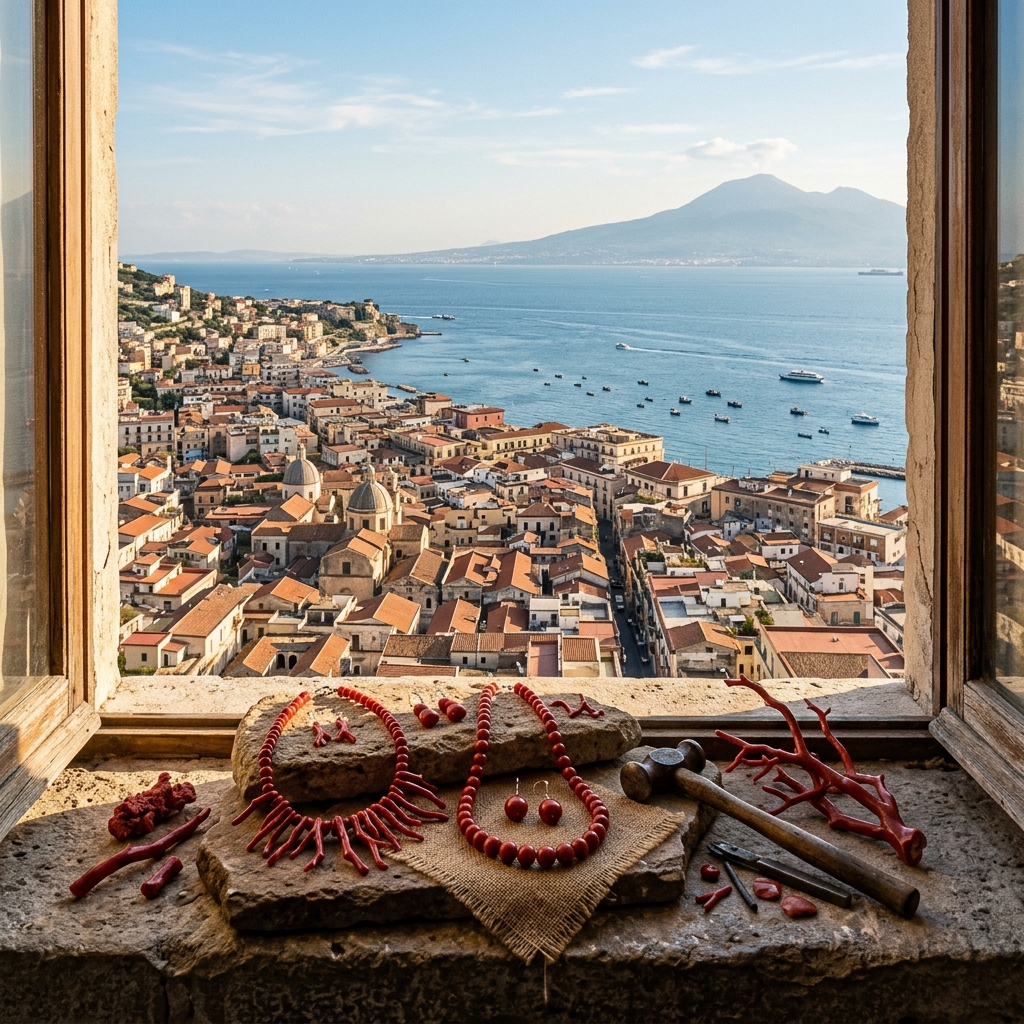 Torre del greco : capitale italienne du corail - illustration