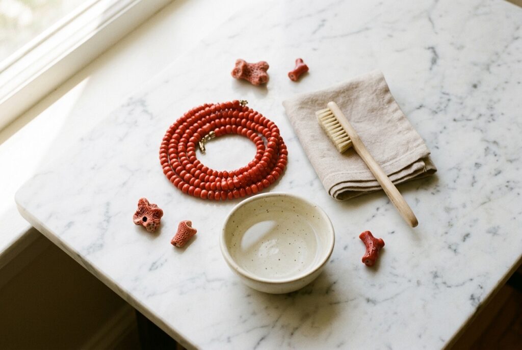 Comment entretenir un collier en corail au quotidien