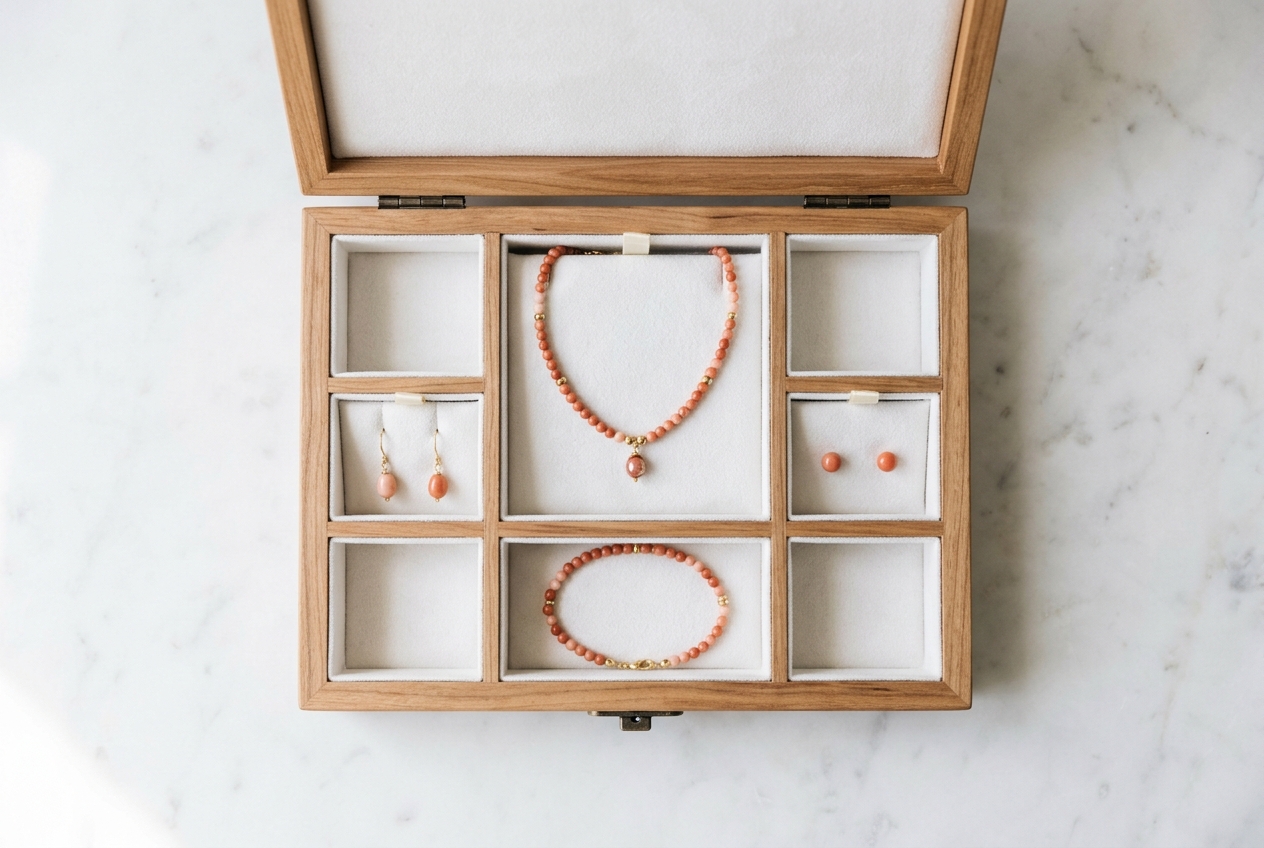 Ranger ses bijoux corail sans rayures