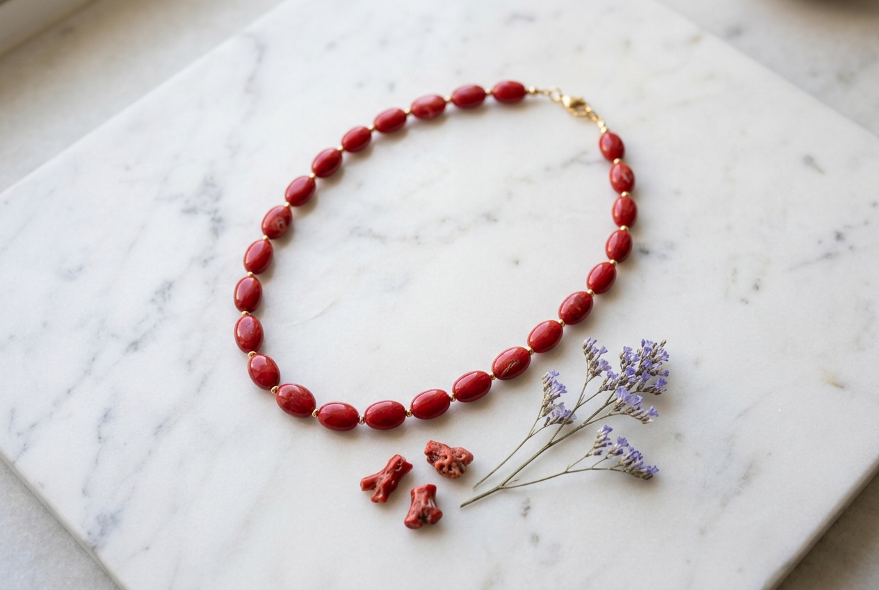 Corail rouge collier - illustration