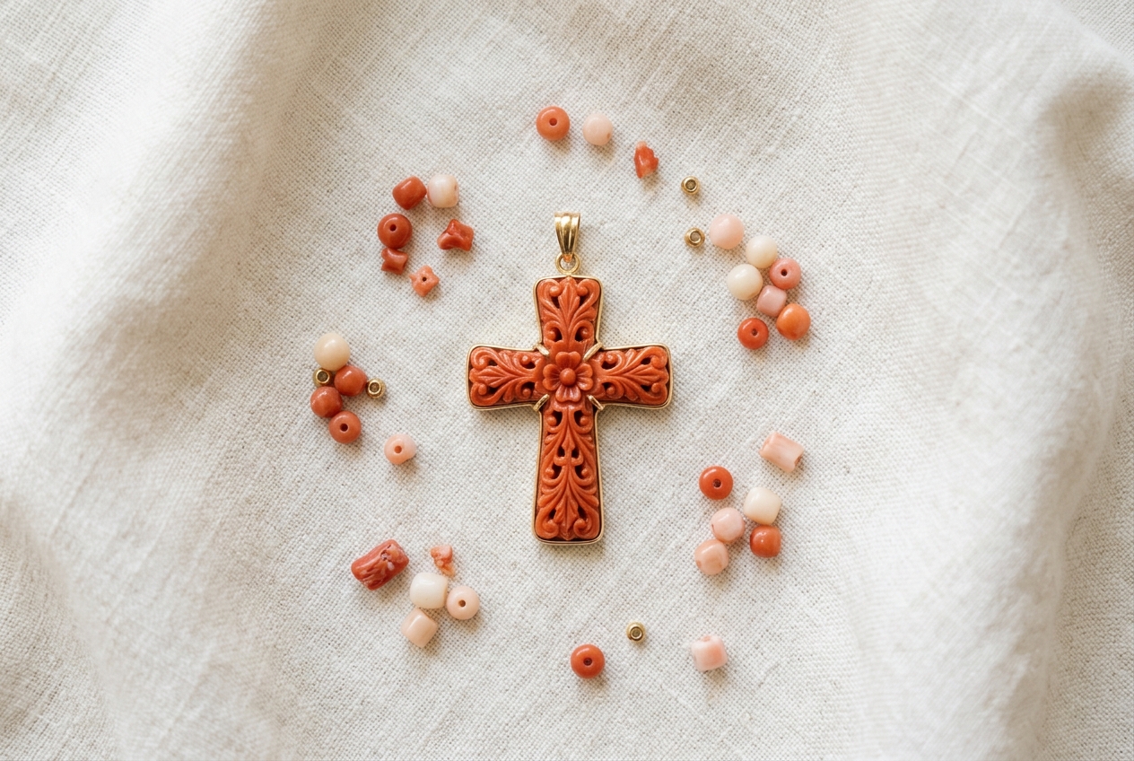 Croix corail - illustration