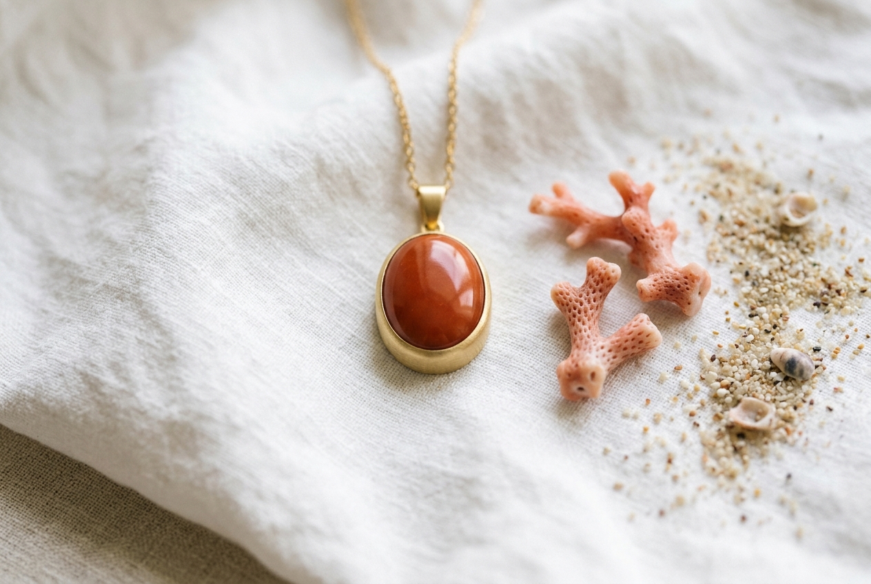 Pendentif corail - illustration